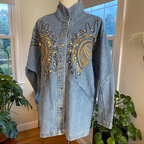 80's blue jean jacket